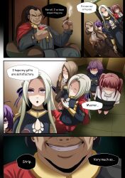  bernadetta_von_varley brown_hair comic doggos_doujins edelgard_von_hresvelg femsub fire_emblem fire_emblem_three_houses hilda_valentine_goneril long_hair maledom mercedes_von_martritz multiple_girls multiple_subs nintendo pink_eyes pink_hair purple_eyes purple_hair short_hair text white_hair 