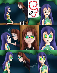 blue_hair brown_hair comic fairy_tail femdom femsub glasses jerrydestrtoyer long_hair naga_girl snake_girl wendy_marvell
