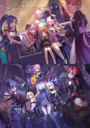 abigail_williams absurdres alternate_color_scheme alternate_costume alternate_form ass aura bare_legs bare_shoulders before_and_after black_skin blue_eyes blue_hair body_markings bondage breasts choker cleavage closed_eyes clothed corruption crotch_tattoo crown demon demon_girl eldritch evil_smile expressionless eye_color_change fate/apocrypha fate/extra fate/grand_order fate/stay_night fate_(series) femsub flower flower_in_hair frankenstein_(fate) from_behind glowing glowing_eyes hair_color_change happy_trance harem hat horns hypnotized_dom large_breasts legs long_hair looking_at_viewer looking_back marie_antoinette_(fate/grand_order) mashu_kyrielight medea_(fate) medea_lily midriff multiple_girls multiple_subs nail_polish navel nursery_rhyme_(fate/grand_order) pale_skin panties pink_hair ponytail possession purple_eyes qiongsheng red_eyes restrained see-through sequence short_hair sitting smile tattoo tentacles thighhighs thighs third_eye tongue tongue_out underwear veil white_hair wings witch_hat yellow_eyes yog-sothoth