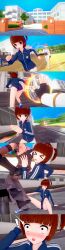 3d ass brown_hair crown dummydotexe femsub gym_uniform king_(dummydotexe) koikatsu! original short_hair turbo_lily white_hair