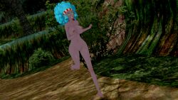  3d barefoot blue_hair breasts collarbone dark_skin feet female_only femsub happy_trance headband lenora_(pokemon) midriff navel nintendo nipples nude open_mouth pokemon pokemon_black_and_white pussy smile sonrio12 spiral_eyes 