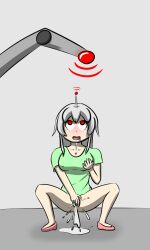 antenna breasts drool female_only femsub large_breasts long_hair masturbation orgasm original pussy_juice remote_control sana_(fprid) silver_hair solo squirting tech_control