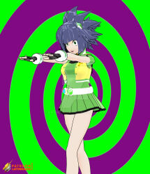  3d black_hair buttercup empty_eyes femsub hypnotized_walking latinkaixa powerpuff_girls powerpuff_girls_z short_hair spiral zombie_walk 