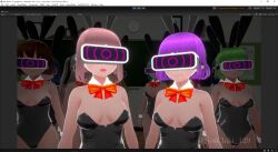  3d animated blackboard blue_hair bow_tie brown_hair bunny_ears bunny_girl bunnysuit classroom corruption cuffs drool fake_animal_ears female_only femsub green_hair happy_trance long_hair multiple_girls multiple_subs noichiki_129 open_mouth orange_hair pov pov_dom purple_hair red_hair short_hair silver_hair small_breasts smile standing tech_control tongue twintails unity_(game_engine) video visor watermark 