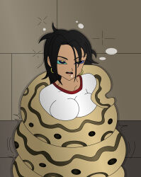 artist_request black_hair dragon_ball dragon_ball_super femsub kale large_breasts snake