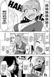 blush breasts comic english_text femsub large_breasts laughing maledom momoko_irosaki mousou_sensei official pendulum ponytail smile speech_bubble teacher traditional_hypnosis yuu_negishi yuzuchiri