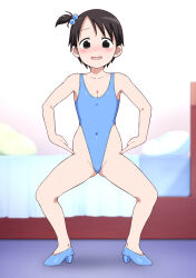 blush chika_ito female_only femsub hai_(h81908190) hair_ornament high_heels leotard loli ponytail strawberry_marshmallow sweat tagme unhappy_trance