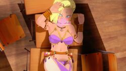  3d android_18 blonde_hair breasts dragon_ball dragon_ball_z empty_eyes femsub happy_trance harem_outfit large_breasts shadow1333 short_hair veil 