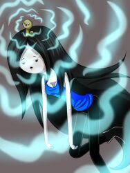  adventure_time black_hair cleavage dazed dead_source empty_eyes expressionless femsub floating hypnogoat666 king_worm leaning_forward marceline open_mouth vampire very_long_hair western 
