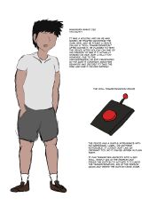  black_hair bruhbambi27 character_profile clothed english_text male_only no_eyes original remote_control short_hair solo text 