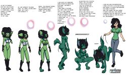  all_fours animal_ears before_and_after black_hair elf_ears empty_eyes femdom femsub furry green_skin idpet me_(idpet) moon_trigger pet_play red_eyes sequence tail tail_growth tech_control text theresa_(sonrio) transformation werewolf 