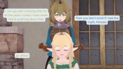 accidental_hypnosis chloe clothed complex_background dialogue drunk elf_ears eltolinde female_only femsub tagme text unicorn_overlord