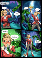  adora blonde_hair blush dialogue femsub glycon hypnotic_eyes original she-ra_and_the_princesses_of_power snake text zocorukii 