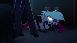 angel_dust_(hazbin_hotel) drool expressionless eye_roll hazbin_hotel maledom malesub ring_eyes screencast sound spoilers valentino video vox