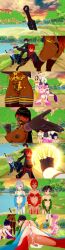 3d ass black_hair brown_hair censored crown dark_skin dummydotexe fellatio femsub futanari grey_hair happy_trance harem_outfit king_(dummydotexe) koikatsu! large_breasts long_hair maledom multiple_girls multiple_subs nipples original pink_hair purple_hair rachel_(dummydotexe) sex short_hair unusual_pupils white_hair