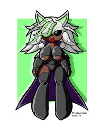  clothed female_only femdom femsub flashpointgear furry glowing_eyes hedgehog_girl huge_breasts multicolored_hair open_mouth original robot robot_girl robotization solo sonic_the_hedgehog_(series) standing standing_at_attention toxin 