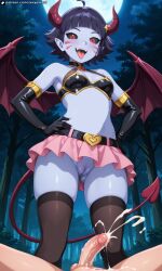      ahegao ai_art armpits ass balls black_hair black_sclera breasts corruption cum demon demon_girl erection evil_smile femdom himawari_uzumaki horns hypnotized_dom legs miniskirt naruto_(series) nude open_mouth orgasm penis pussy red_eyes short_hair skirt small_breasts small_penis smile socks solo succubus thighs tongue tongue_out 