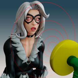 3d black_cat collar female_only femsub hypno_beam hypno_ninja jimmy_neutron_(series) marvel_comics mask open_mouth spiral_eyes symbol_in_eyes tech_control white_hair