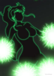 breast_expansion breasts female_only gradient_background hadant hair_growth large_breasts long_hair magic sailor_jupiter sailor_moon_(series) signature simple_background solo watermark