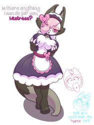  breast_grab cat_ears cat_girl cheezborger_(chikn_nuggit) chikn_nuggit claws clothed cofi_(chikn_nuggit) costume dress english_text expressionless fake_tail female_only femsub fox_girl furry hair_covering_one_eye heart heart_eyes huge_breasts large_breasts maid maid_headdress pink_eyes pink_hair sheep_girl simple_background slushi_(chikn_nuggit) spiral_eyes suit symbol_in_eyes tail vartivnia white_background wolf_girl 