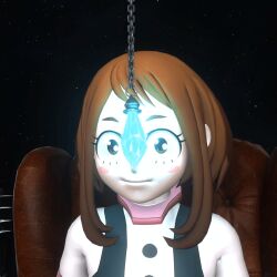  3d brown_hair femsub my_hero_academia ochaco_uraraka pendulum saiminsensei short_hair sleeping 