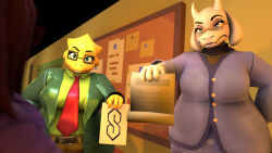  3d alphys_(undertale) angry animal_ears bbw before_and_after bigazztreat deltarune furry glasses horns milf necklace susie_(deltarune) sweater tagme tie toriel_dreemurr undertale 