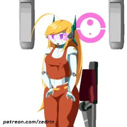  animated animated_gif bouncing_breasts breasts cave_story clothed curly_brace female_only femsub hypnotic_accessory hypnotic_screen open_mouth robot_girl shirt_lift solo tech_control very_long_hair visor zedrin 