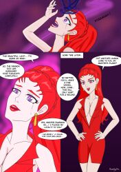  comic femsub glowing_eyes kaolinite red_hair rosera sailor_moon_(series) tears text 