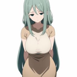  blue_eyes breasts dazed empty_eyes expressionless female_only femsub gratuitouslove large_breasts long_hair looking_at_viewer original re:curse very_long_hair 