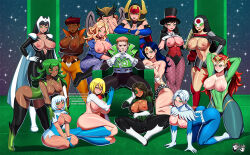  aquaman_(series) arms_above_head batman_(series) batman_the_brave_and_the_bold beatriz_da_costa big_barda black_canary black_hair breasts breasts_outside character_request dawn_granger dc_comics diana_prince doctor_light_(kimiyo_hoshi) dove empty_eyes eye_color_change fire_(dc_comics) green_eyes green_lantern green_lantern_(series) guy_gardner harem hat hawkgirl jadenkaiba jessica_cruz justice_league_unlimited kara_zor-el karen_starr katana large_breasts long_hair maledom mari_jiwe_mccabe mera_(dc_comics) multiple_girls multiple_subs nipples power_girl shayera_hol short_hair sitting supergirl superman_(series) tagme tatsu_yamashiro tora_olafsdotter very_long_hair vixen wonder_woman wonder_woman_(series) zatanna_zatara 