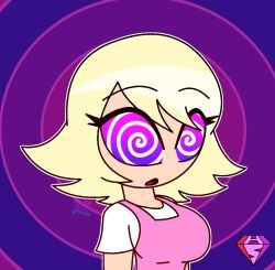  blonde_hair breasts expressionless eyelashes femsub hypnoscream lisa_miller open_mouth pov_dom purple_eyes ring_background scott_pilgrim_(series) shiny_hair short_hair simple_background solo spiralwash_eyes tagme watermark 