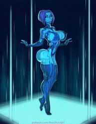  ass bimbofication blue_eyes blue_hair breasts cleavage cortana erect_nipples female_only femsub halo_(series) happy_trance huge_breasts huge_lips large_ass large_breasts robot robot_girl short_hair solo theofficialpit 