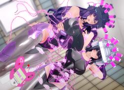  3d angry bangs bare_shoulders black_hair blush breasts brown_eyes cables collar custom_maid_3d_2 electricity empty_eyes female_only femsub fingerless_gloves game_controller gloves grey_eyes headphones helmet huge_breasts kasarou lipstick long_hair looking_at_viewer milf multiple_girls multiple_subs nail_polish open_mouth opera_gloves original resisting ring rubber standing swimsuit tech_control thighhighs very_long_hair wires 