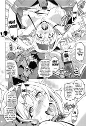 bunny_ears cat_girl cecilia_alcott comic cum_in_pussy dialogue drool english_text fellatio femsub greyscale hard_translated heart_eyes huge_breasts infinite_stratos lactation maledom monochrome pool sex speech_bubble swimsuit tagme takeda_hiromitsu tech_control text tongue_out translated visor wet