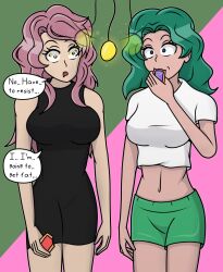 black_clover dialogue empty_eyes femsub hy2300 long_hair navel pendulum sailor_moon_(series) sailor_neptune text vanessa_enoteca