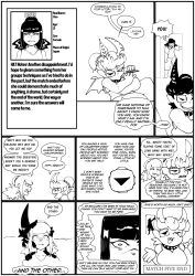  angry aware closed_eyes clothed corruption demon demon_girl dialogue english_text faetomi female_only horns multiple_girls original tears text 