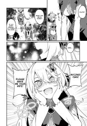 akatsuki_(furoufushi) comic demon_girl dress english_text femsub fujihan furoufushi_shoujo_no_naedoko_ryokouki happy_trance heart_eyes hypnotic_smell long_hair monochrome mushroom official pandora_(furoufushi) plute_(furoufushi) smile symbol_in_eyes