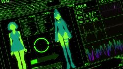 amoru animated ass black_hair breasts closed_eyes computer dark_skin femsub fusion glasses laptop large_breasts long_hair maledom navel nude official open_mouth robotization sound subtitled tagme tech_control towa_no_yuugure video white_hair yoiyami yokaruta