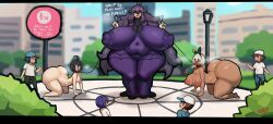  allister ass bea_(pokemon) black_hair bottomless breasts clothed collar dialogue dog_pose femboy femdom femsub giantess hex_maniac huge_nipples hyper_breasts large_ass leash malesub multiple_boys multiple_girls multiple_subs nintendo nude open_mouth pet_play pokemon pokemon_black_and_white pokemon_sword_and_shield sath15 text thick_thighs tongue tongue_out topless white_hair 