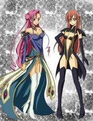 boots breasts brown_hair code_geass corruption euphemia_li_britannia female_only femsub geass gloves large_breasts long_hair opera_gloves pink_hair shirley_fenette thigh_boots twintails
