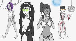 ahegao avatar_the_last_airbender barefoot blue_eyes bra dc_comics drool expressionless eye_roll glowing_eyes green_eyes headphones hypnotic_accessory hypnotic_audio hypnotic_music kim_possible_(series) korra legend_of_korra mai mentholmind orange_eyes orb pajamas pumpkin purple_hair raven robe robotic_trance shego shirt_lift shorts sleeping sleepwalking tank_top teen_titans tongue_out zombie_walk