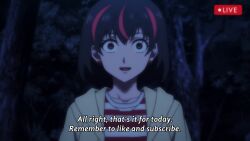  black_hair dara-san_of_the_reiwa_era earrings empty_eyes femsub human_puppet nightmare_fuel open_mouth screenshot shrunken_irises text undead_girl zombie 