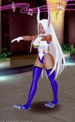  3d bunny_ears bunny_girl dark_skin empty_eyes femsub hypnotic_music large_breasts latinkaixa my_hero_academia rumi_usagiyama zombie_walk 