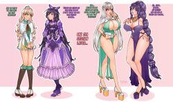 bimbofication blonde_hair brain_drain breast_expansion breasts comic female_only femsub high_heels large_breasts lip_expansion maplestory purple_hair purpluck text thighhighs