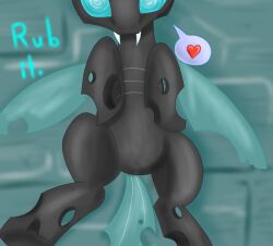 animals_only changeling fangs hooves horns hypnotic_eyes looking_at_viewer my_little_pony non-human_feet pov pov_sub spiral_eyes symbol_in_eyes text wings