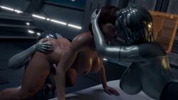  3d ass breasts chrome commander_shepard edi_(mass_effect) female_only fembot femdom femsub huge_ass huge_breasts huge_hips kissing large_ass large_breasts large_hips mass_effect miranda_lawson robot robot_girl robotization samara spungyjacket tagme tech_control transformation yuri 