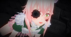 3d cat_ears cat_tail cell_(artist) custom_maid_3d_2 eyepatch fake_animal_ears fake_tail femdom femsub happy_trance heart heart_eyes hinano_yayoi large_breasts maid original pink_hair short_hair smile