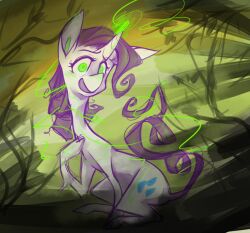 animals_only corruption curly_hair femsub glowing glowing_eyes hooves horns horse long_hair magic my_little_pony non-human_feet purple_hair rarity the-doodle-queen unicorn