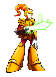 bodysuit capcom corruption empty_eyes expressionless female_only glowing glowing_eyes long_hair megaman_(series) megaman_x_(series) ponytail red_hair robot robotization sam tech_control totally_spies transformation