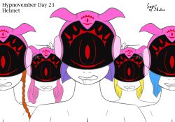 drone dronification drool eve_(poppetkisses) femsub helmet hypnovember original sage_of_shadows tagme